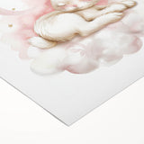 Sleeping Bunny - Kids Room Wall Art Canvas and Framed Options