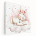 Sleeping Bunny - Kids Room Wall Art Canvas and Framed Options