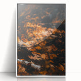 Art deco poster featuring modern art wall decor with autumnal hues on white acrylic, ideal for nursery wall decor.