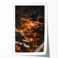 Extra large rolled print depicting vibrant autumnal foliage, ideal for art wall dining room.