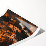 Extra large wall art featuring line art flowers in muted autumn tones on rolled canvas, ideal for large living room decor.