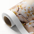 Art Deco poster of spring season with pastel colors on rolled canvas, ideal for nursery wall art.
