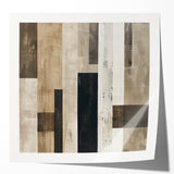 Mid Century Modern Geometric Art - Neutral Minimalist Stripes Decor