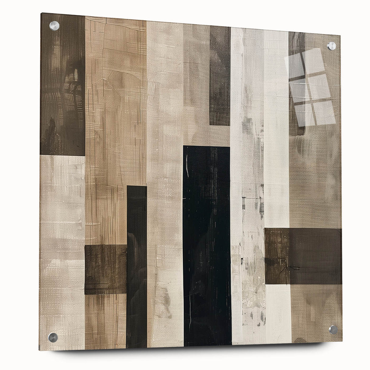 Mid Century Modern Geometric Art - Neutral Minimalist Stripes Decor