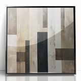 Mid Century Modern Geometric Art - Neutral Minimalist Stripes Decor
