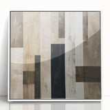 Mid Century Modern Geometric Art - Neutral Minimalist Stripes Decor