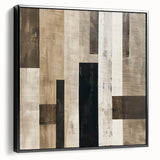 Mid Century Modern Geometric Art - Neutral Minimalist Stripes Decor