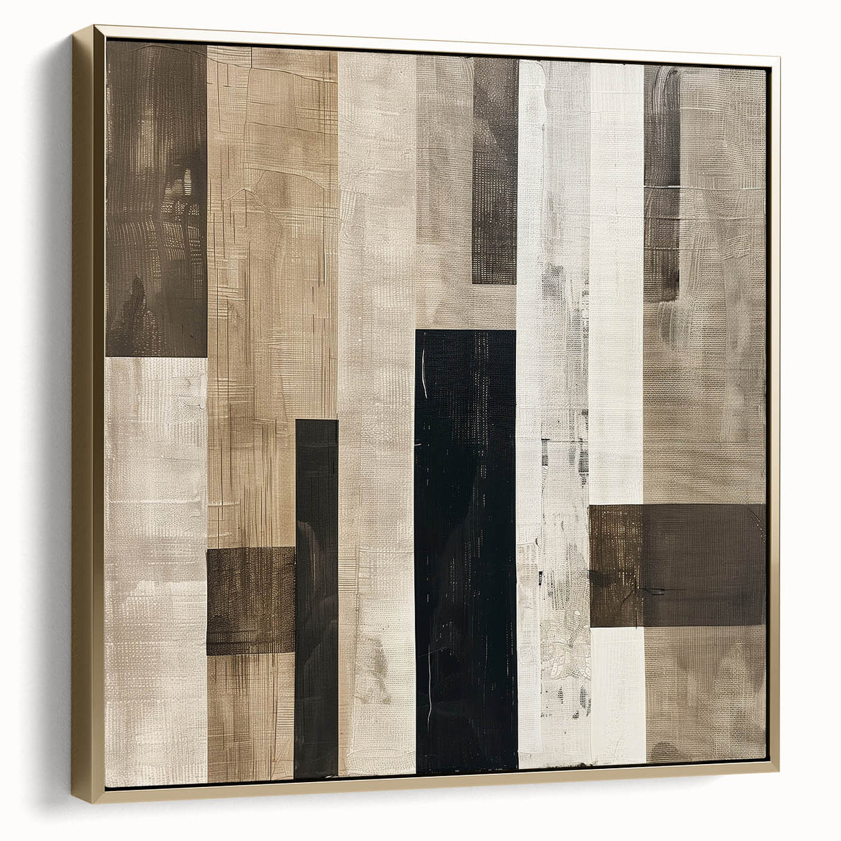 Mid Century Modern Geometric Art - Neutral Minimalist Stripes Decor