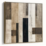 Mid Century Modern Geometric Art - Neutral Minimalist Stripes Decor