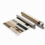 Mid Century Modern Geometric Art - Neutral Minimalist Stripes Decor