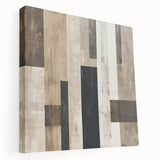 Mid Century Modern Geometric Art - Neutral Minimalist Stripes Decor