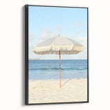 Black and white landscape painting on framed canvas, featuring a serene nature scene, suitable for bedroom wall art.