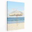 Large abstract canvas art with vibrant orange and blue tones, ideal for kitchen wall decor.