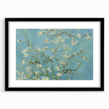 Extra large, textured abstract art print featuring vibrant, colorful swirls on a black framed canvas.