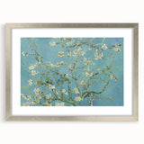 Extra large framed abstract art print featuring textured swirls in vibrant blues and yellows, ideal for living room decor.