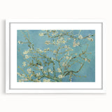 Textured abstract art print in vibrant blue and yellow on a framed canvas, suitable for bedroom art.