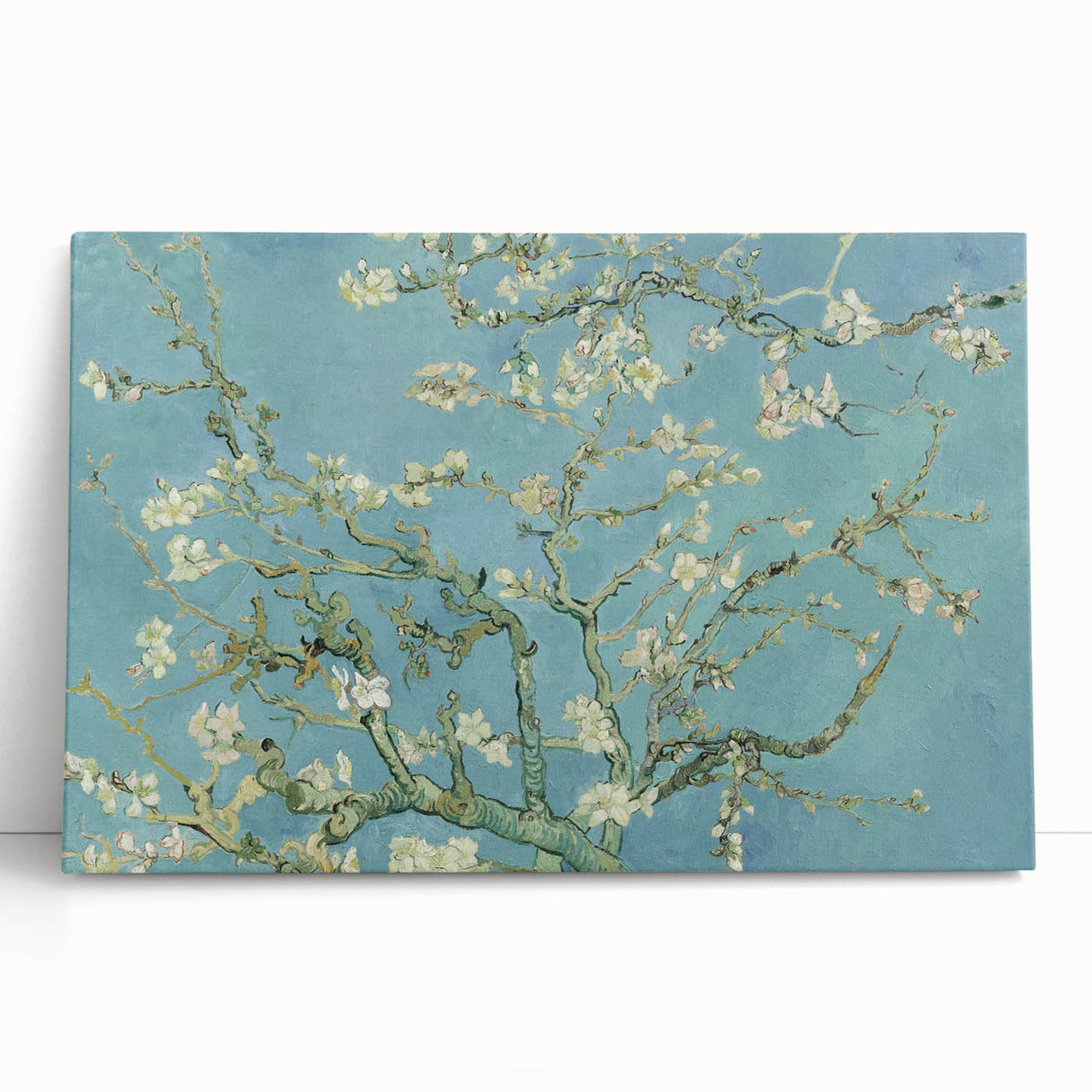 Black and white print of Van Gogh's 'Starry Night' on large stretched canvas, ideal for kitchen wall art or bedroom ambiance.