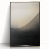 Framed acrylic artwork titled "Abstract Strokes," showcasing vibrant gold and earthy tones in a modern design, perfect for contemporary home decor.