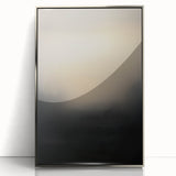 Framed acrylic artwork featuring abstract silver strokes on a sleek background, ideal for modern decor, enhancing any interior space with elegance.