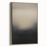 Framed canvas artwork displaying abstract gold strokes on a textured surface, showcasing a modern design perfect for contemporary home decor. Side view highlights the elegant frame and artistic details, enhancing interior aesthetics.