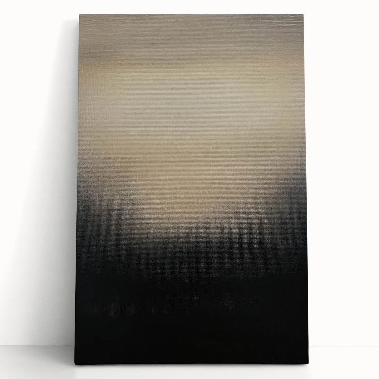 Abstract canvas art print showcasing vibrant, multicolored strokes in a modern design, leaning against a neutral wall, perfect for contemporary home decor.