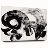 Abstract acrylic artwork featuring vibrant strokes in blue, orange, and yellow hues on glass, showcasing a modern aesthetic. Ideal for contemporary home decor.