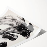 Abstract art print featuring colorful strokes in shades of blue, orange, and yellow on a textured background, perfect for modern home decor. The rolled canvas is packaged securely in a sturdy cardboard tube, ideal for gifting or easy storage.