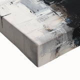 Close-up of a vibrant abstract strokes canvas artwork showcasing bold colors and dynamic brushwork, ideal for modern home decor and artistic expression.