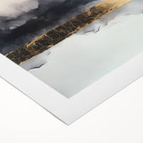 Abstract strokes canvas art showcasing vibrant colors including blue, orange, and yellow, rolled for easy shipping, perfect for modern home decor.