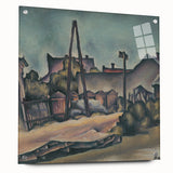 Modern Wall Art – Abstract Urban Landscape in Earthy Tones