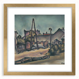 Modern Wall Art – Abstract Urban Landscape in Earthy Tones