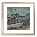 Modern Wall Art – Abstract Urban Landscape in Earthy Tones