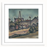 Modern Wall Art – Abstract Urban Landscape in Earthy Tones