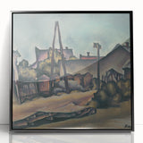 Modern Wall Art – Abstract Urban Landscape in Earthy Tones