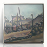 Modern Wall Art – Abstract Urban Landscape in Earthy Tones