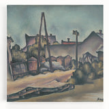 Modern Wall Art – Abstract Urban Landscape in Earthy Tones