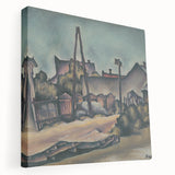 Modern Wall Art – Abstract Urban Landscape in Earthy Tones