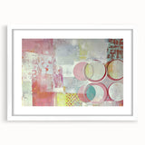 Abstract strokes frame design with a white mat, showcasing a modern art piece. The frame has a sleek finish and is ideal for contemporary home decor. Perfect for adding a touch of elegance to living spaces.