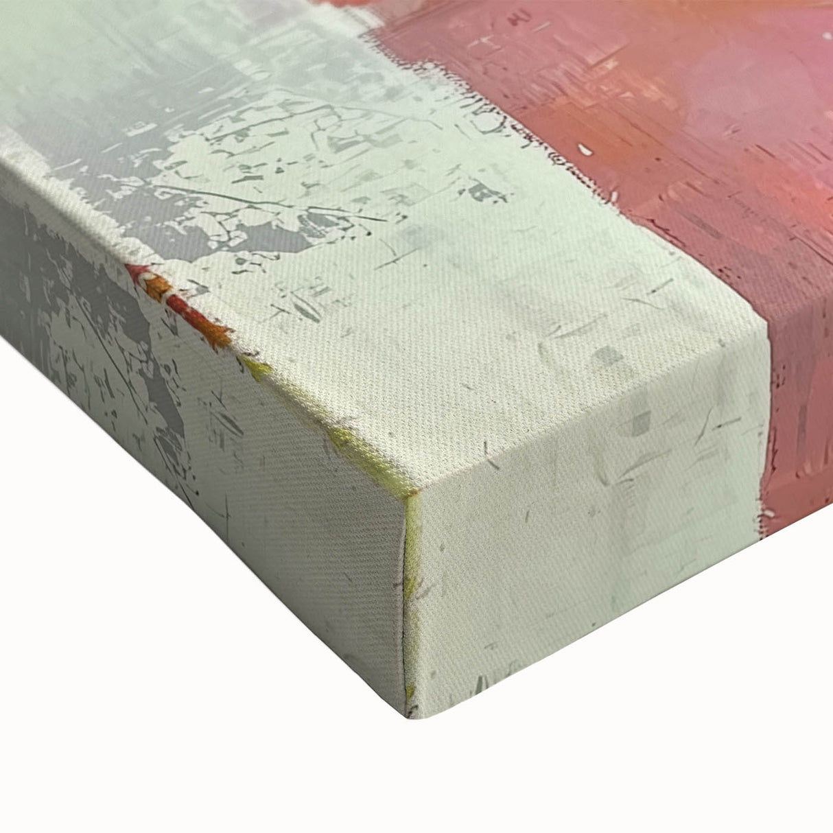 Close-up of a vibrant abstract strokes canvas artwork showcasing bold colors and dynamic brushwork, ideal for modern home decor and artistic expression.