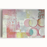 Abstract strokes canvas art in vibrant colors of blue, orange, and yellow, featuring a modern design perfect for contemporary home decor. Ideal for adding a bold statement to living spaces or offices.