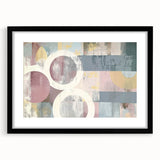 Abstract strokes frame in a sleek black mat, showcasing a modern artistic design. The canvas exudes elegance, perfect for contemporary decor. Ideal for art lovers seeking unique wall accents.