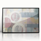 Framed black acrylic wall art showcasing abstract strokes in vibrant colors, perfect for modern decor, adding a contemporary touch to any living space.