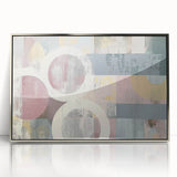 Framed acrylic artwork titled "Design 1055" showcasing abstract silver strokes on a textured background, perfect for modern home decor and art enthusiasts.