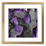 Abstract art print featuring golden strokes framed with a matte finish, showcasing elegant design elements ideal for modern home decor or office spaces.