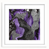 Abstract strokes frame in white matting, showcasing vibrant colors and dynamic patterns, perfect for modern home decor. Ideal for art enthusiasts seeking unique wall accents.