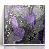 Framed acrylic wall art featuring abstract strokes in soft pastel colors, perfect for modern home decor. The artwork adds a touch of elegance and creativity.