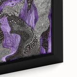 Close-up of an abstract strokes framed canvas artwork showcasing vibrant colors and dynamic brush patterns, perfect for modern home decor and artistic expression.