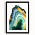 Abstract black frame with mat showcasing vibrant, colorful strokes, ideal for modern art decor. Perfect for enhancing contemporary living spaces or office environments.