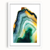 Abstract strokes frame showcasing a white mat, featuring colorful brush strokes in shades of blue, pink, and yellow, ideal for modern home decor and art enthusiasts.