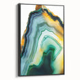 Framed canvas artwork showcasing an abstract strokes design in black, viewed from the side, perfect for modern home decor and interior styling.